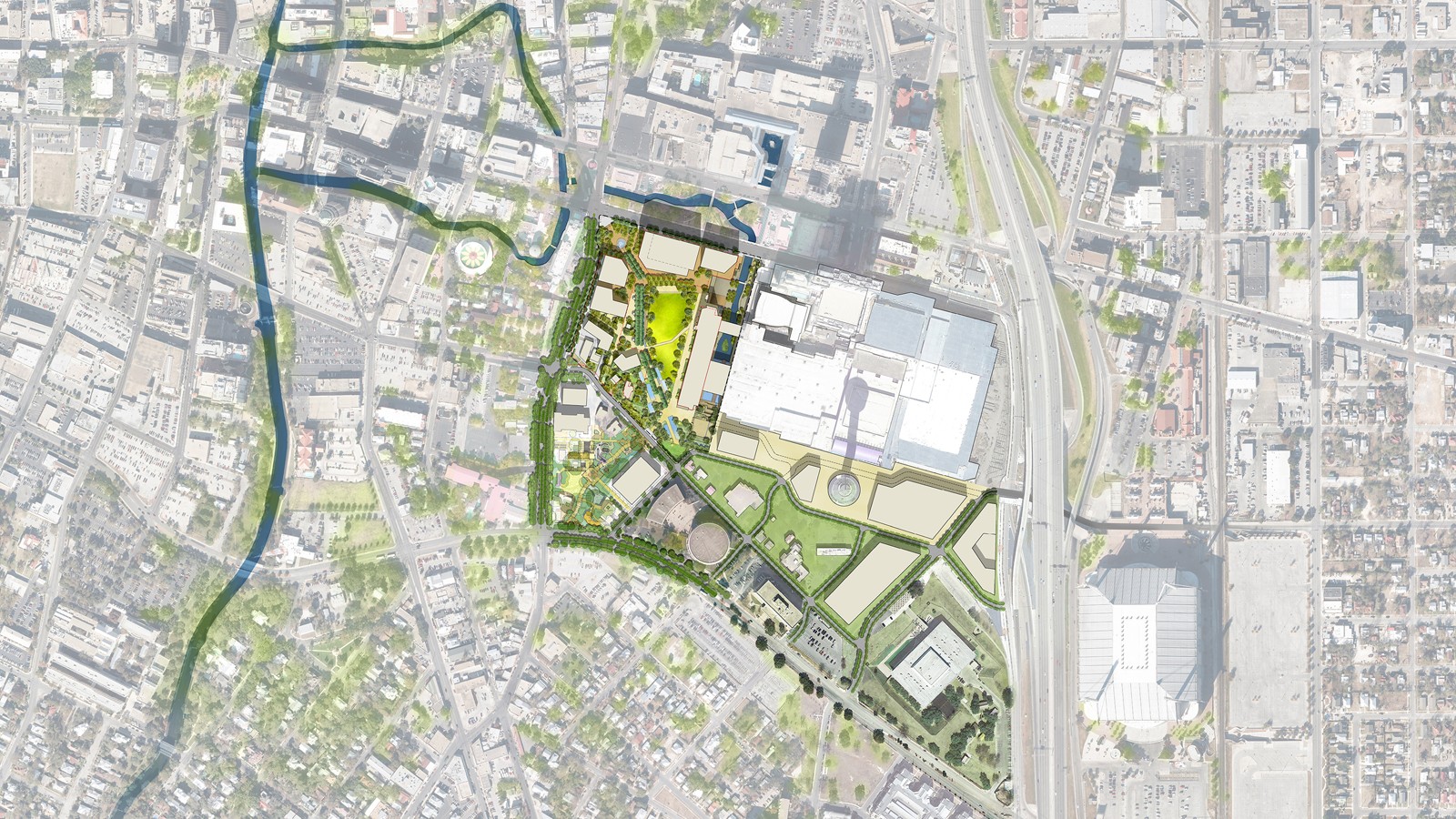 Hemisfair Park - Plan courtesy the Hemisfair Park Area Redevelopment Corporation