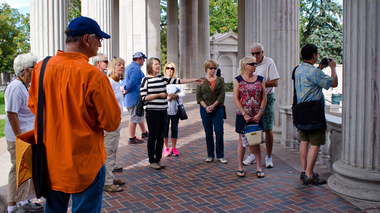 Civic Center Park tour led by Tina Bishop and Dennis Humphries