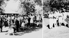 Picnickers and participants at the 1948 Negro Open Golf Tournament
