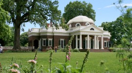 The main building at Thomas Jefferson's Monticello, VA
