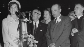 Boris Timchenko (second from r.) and First Lady Jacqueline Kennedy, National Capitol Flower and Garden Show, 1961 