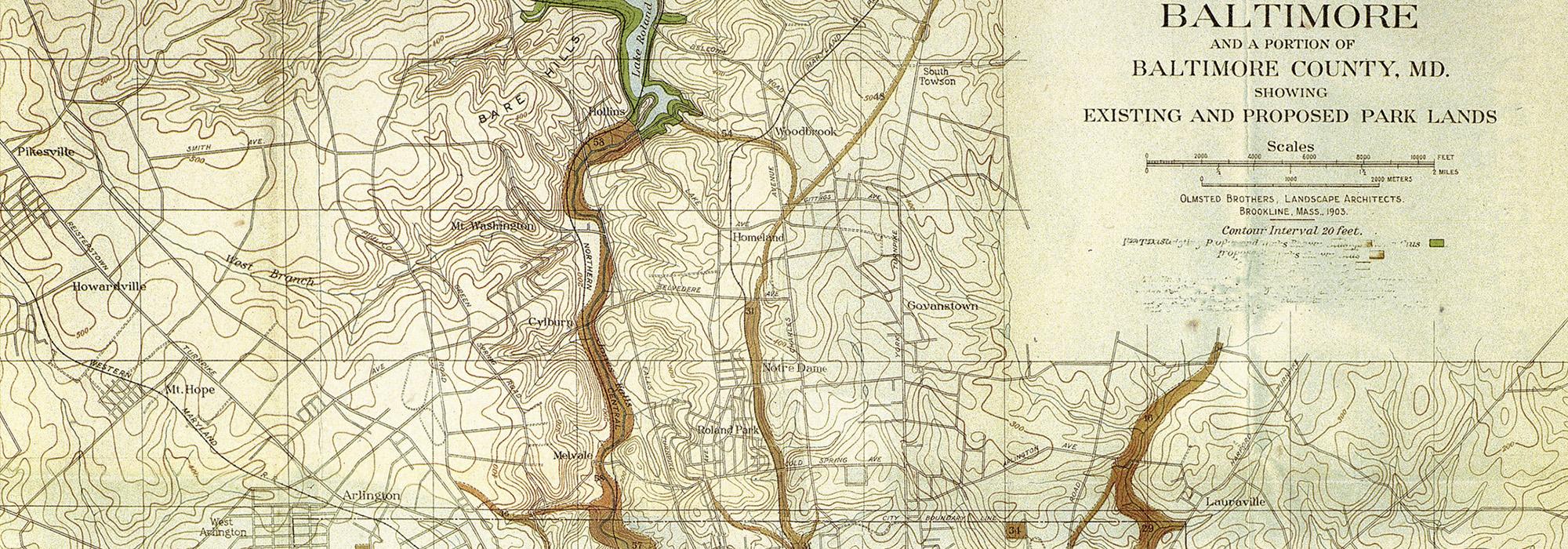 Plan of Baltimore and Portion of Baltimore County, Baltimore, MD