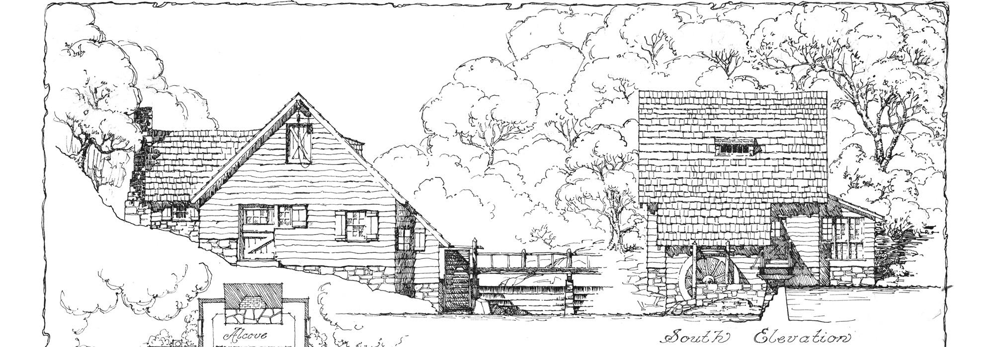 Plan of Ye Olde Mill in Mountain Brook Estates near Birmingham, AL