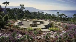 Herman deployed “borrowed scenery”, a device from traditional Japanese garden-making for this Pacific Coast garden.