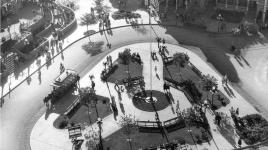 Town Square, Disneyland, 1955.
