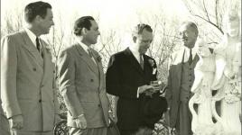 Joe Lambert, Jr. (second from right) and his father Joe Lambert, Sr. (right)