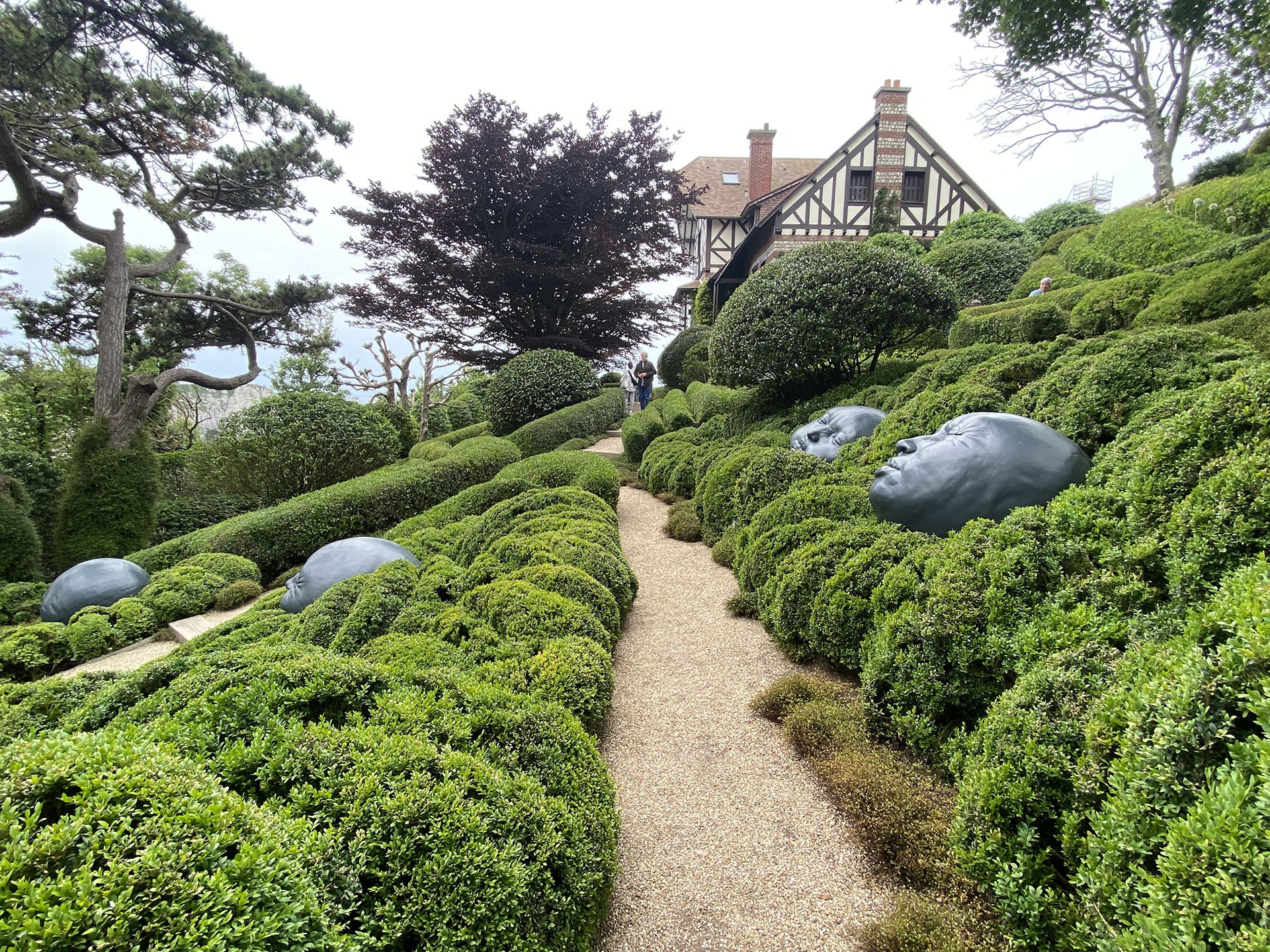 Statues in the hillside 