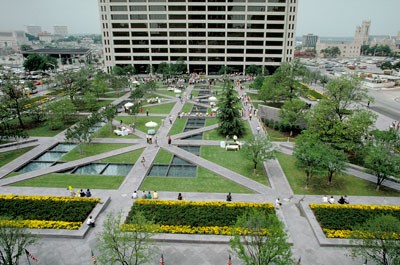SOUTH COAST PLAZA TOWN CENTER by pwp  Plaza, Center park, Landscape  architecture