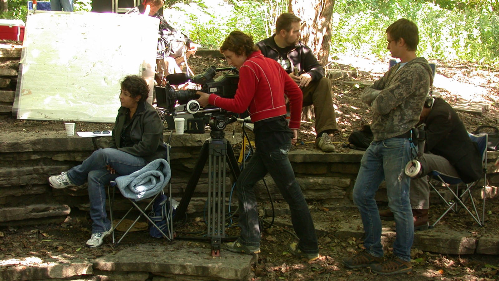 Filming in Columbus Park, Chicago, IL - Photo courtesy Carey Lundin