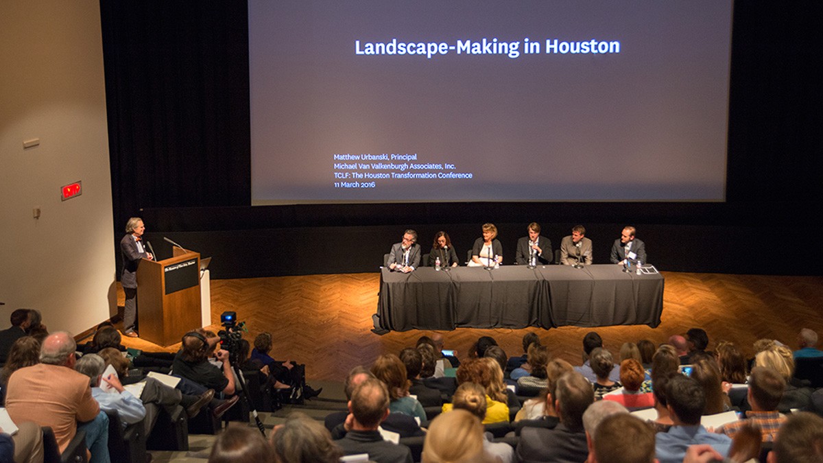 The first panel of the Houston Transformation Conference