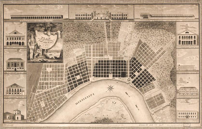 Plan of the city and suburbs of New Orleans