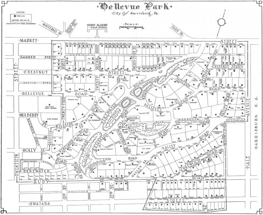 Map of Bellevue Park, 1997