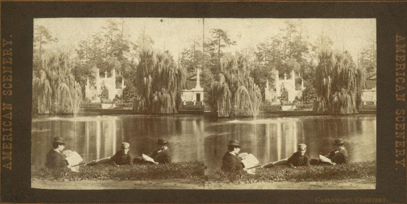 Visitors at Green-Wood Cemetery, Brooklyn, NY