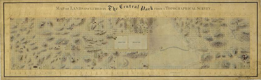 Map of area included in Central Park, by Egbert Viele, 1855.