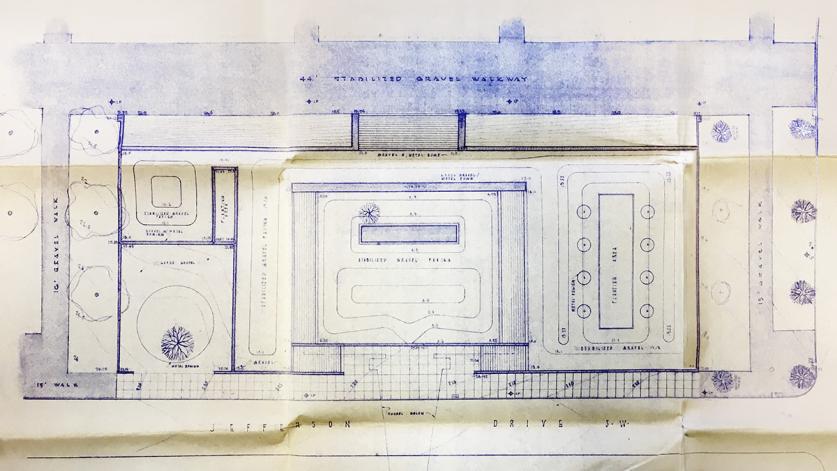 Second plan for the Hirshhorn Sculpture Garden by Gordon Bunschaft, Washington, D.C.