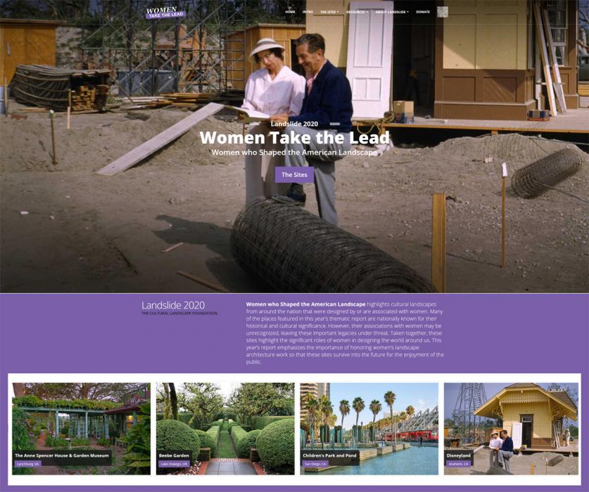 Landslide2020_MicrositeHomepage_001.jpg Landing page for Landslide 2020: Women Take the Lead