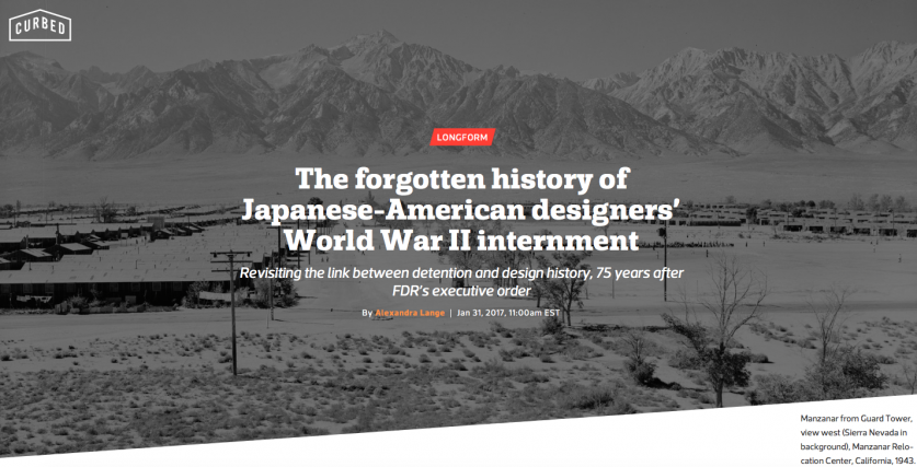 Screenshot of "The forgotten history of Japanese-American designers' World War II internment"