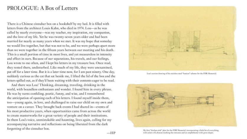 OurDaysAreLikeFullYears-PrologueAndIllustrations-sig.jpg Prologue from "Our Days Are Like Full Years" (l) and drawings for Four Freedoms Park in New York City (r).