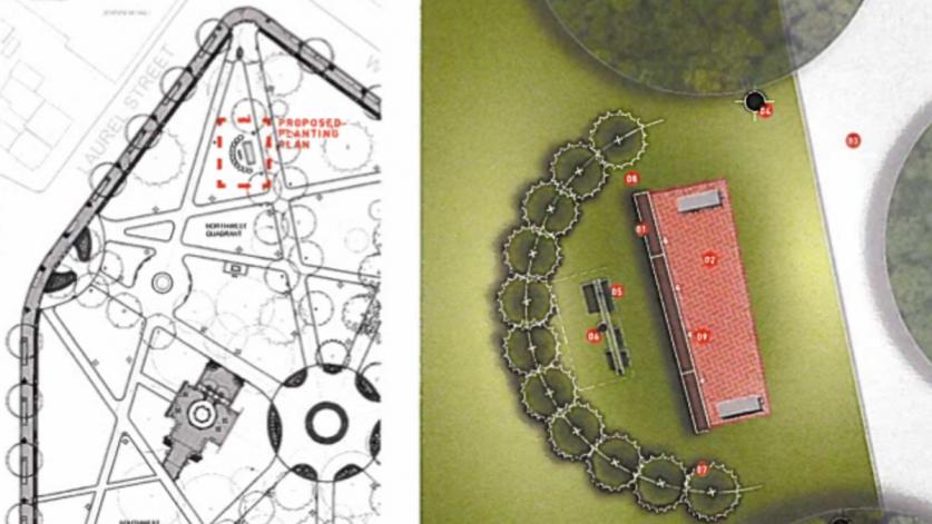 Proposed Monroe Park World War II Memorial Planting Plan