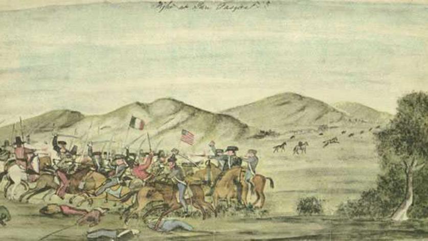 Illustration of the Battle of San Pasqual, Date Unknown