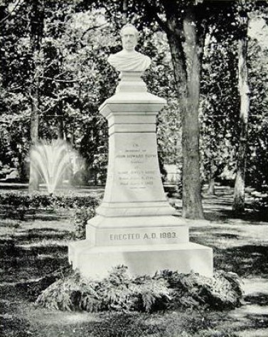 1894 print of Payne monument and fountain